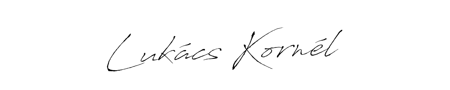 Design your own signature with our free online signature maker. With this signature software, you can create a handwritten (Antro_Vectra) signature for name Lukács Kornél. Lukács Kornél signature style 6 images and pictures png