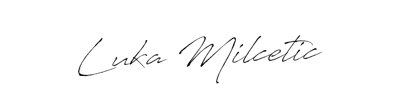 It looks lik you need a new signature style for name Luka Milcetic. Design unique handwritten (Antro_Vectra) signature with our free signature maker in just a few clicks. Luka Milcetic signature style 6 images and pictures png