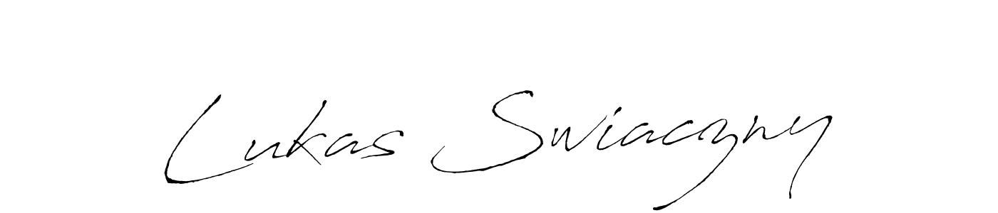 Make a beautiful signature design for name Lukas Swiaczny. With this signature (Antro_Vectra) style, you can create a handwritten signature for free. Lukas Swiaczny signature style 6 images and pictures png