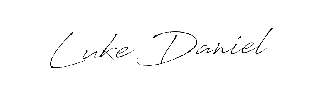 Luke Daniel stylish signature style. Best Handwritten Sign (Antro_Vectra) for my name. Handwritten Signature Collection Ideas for my name Luke Daniel. Luke Daniel signature style 6 images and pictures png