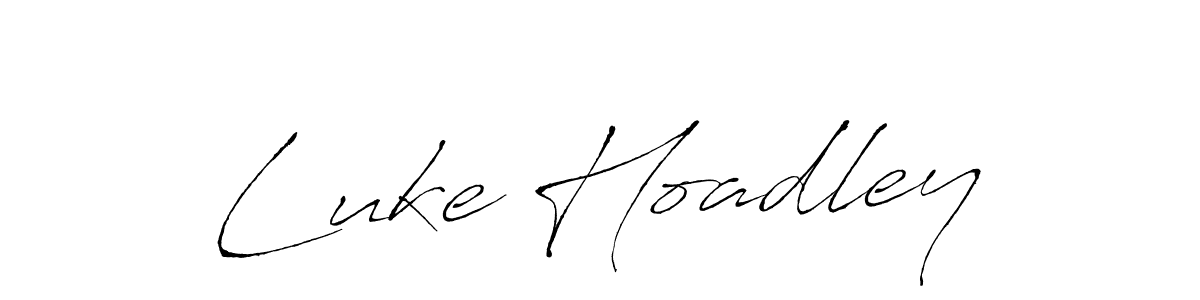 Luke Hoadley stylish signature style. Best Handwritten Sign (Antro_Vectra) for my name. Handwritten Signature Collection Ideas for my name Luke Hoadley. Luke Hoadley signature style 6 images and pictures png
