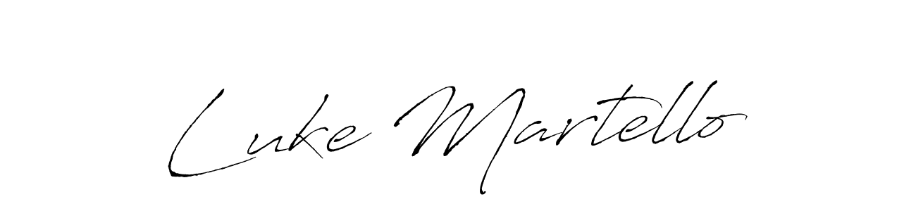Make a beautiful signature design for name Luke Martello. With this signature (Antro_Vectra) style, you can create a handwritten signature for free. Luke Martello signature style 6 images and pictures png