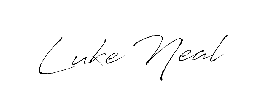 Make a beautiful signature design for name Luke Neal. With this signature (Antro_Vectra) style, you can create a handwritten signature for free. Luke Neal signature style 6 images and pictures png