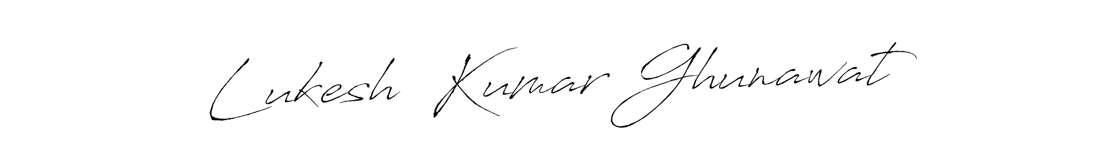 Use a signature maker to create a handwritten signature online. With this signature software, you can design (Antro_Vectra) your own signature for name Lukesh  Kumar Ghunawat. Lukesh  Kumar Ghunawat signature style 6 images and pictures png