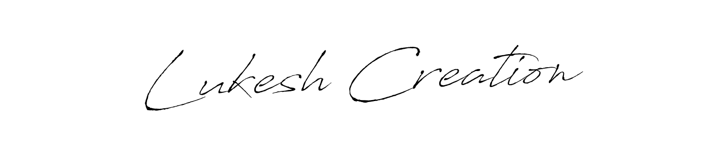 Create a beautiful signature design for name Lukesh Creation. With this signature (Antro_Vectra) fonts, you can make a handwritten signature for free. Lukesh Creation signature style 6 images and pictures png
