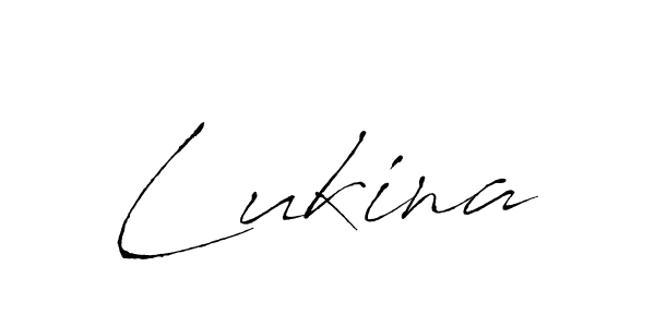 Lukina stylish signature style. Best Handwritten Sign (Antro_Vectra) for my name. Handwritten Signature Collection Ideas for my name Lukina. Lukina signature style 6 images and pictures png