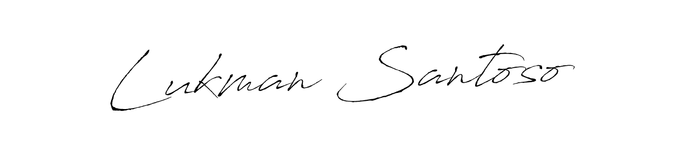 The best way (Antro_Vectra) to make a short signature is to pick only two or three words in your name. The name Lukman Santoso include a total of six letters. For converting this name. Lukman Santoso signature style 6 images and pictures png