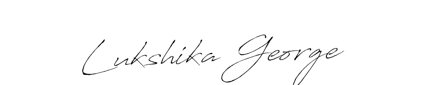 Lukshika George stylish signature style. Best Handwritten Sign (Antro_Vectra) for my name. Handwritten Signature Collection Ideas for my name Lukshika George. Lukshika George signature style 6 images and pictures png