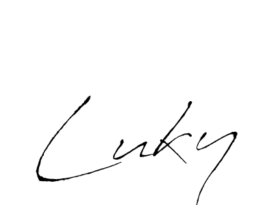 How to Draw Luky signature style? Antro_Vectra is a latest design signature styles for name Luky. Luky signature style 6 images and pictures png