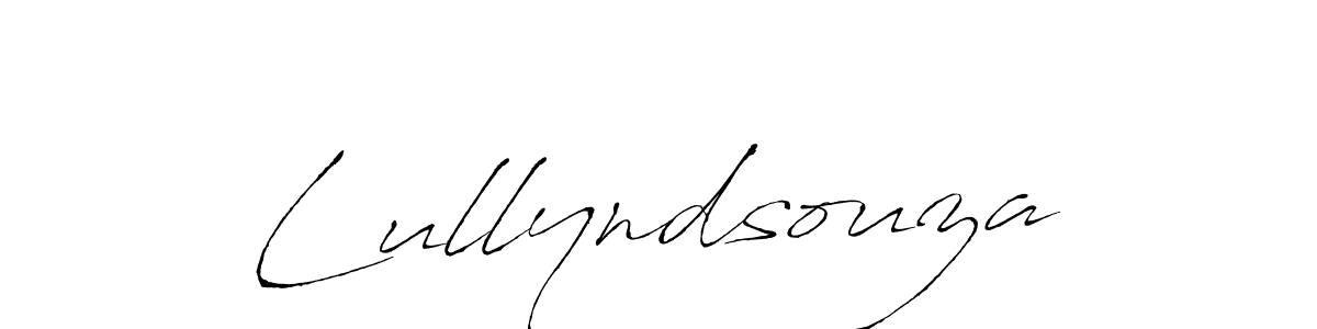 Use a signature maker to create a handwritten signature online. With this signature software, you can design (Antro_Vectra) your own signature for name Lullyndsouza. Lullyndsouza signature style 6 images and pictures png