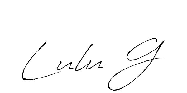 How to make Lulu G name signature. Use Antro_Vectra style for creating short signs online. This is the latest handwritten sign. Lulu G signature style 6 images and pictures png