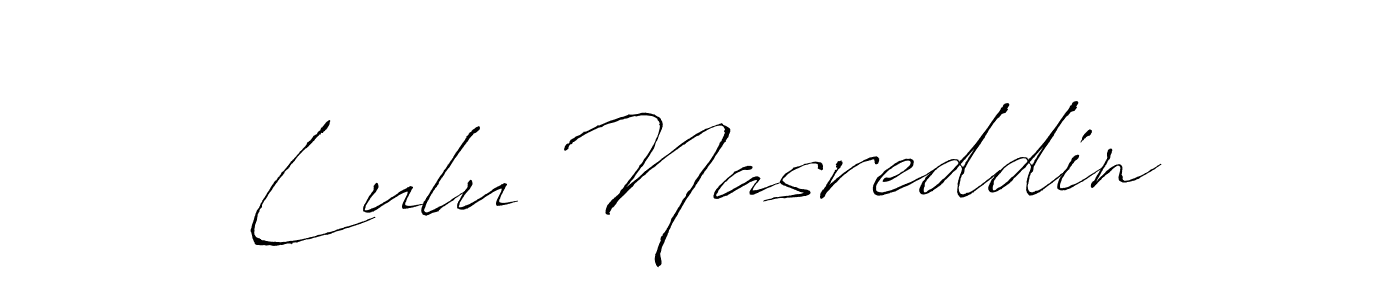 How to make Lulu Nasreddin signature? Antro_Vectra is a professional autograph style. Create handwritten signature for Lulu Nasreddin name. Lulu Nasreddin signature style 6 images and pictures png