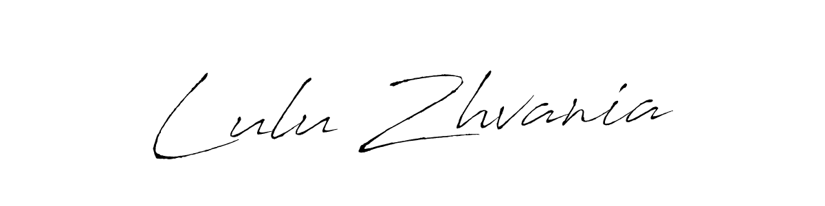 Lulu Zhvania stylish signature style. Best Handwritten Sign (Antro_Vectra) for my name. Handwritten Signature Collection Ideas for my name Lulu Zhvania. Lulu Zhvania signature style 6 images and pictures png