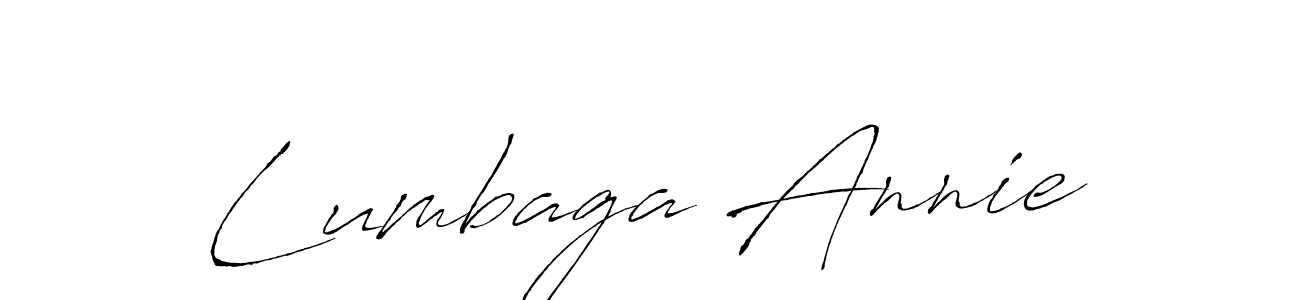 Make a beautiful signature design for name Lumbaga Annie. With this signature (Antro_Vectra) style, you can create a handwritten signature for free. Lumbaga Annie signature style 6 images and pictures png