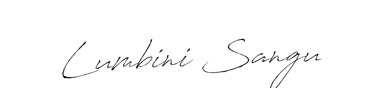 How to make Lumbini Sangu signature? Antro_Vectra is a professional autograph style. Create handwritten signature for Lumbini Sangu name. Lumbini Sangu signature style 6 images and pictures png