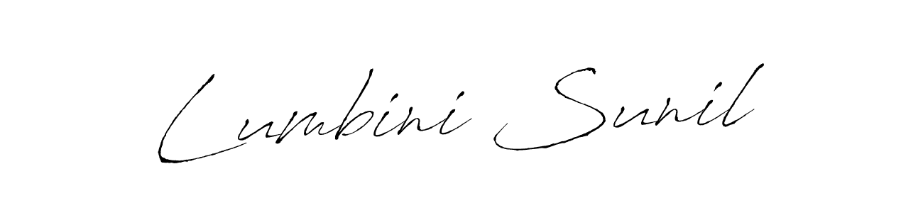 Lumbini Sunil stylish signature style. Best Handwritten Sign (Antro_Vectra) for my name. Handwritten Signature Collection Ideas for my name Lumbini Sunil. Lumbini Sunil signature style 6 images and pictures png