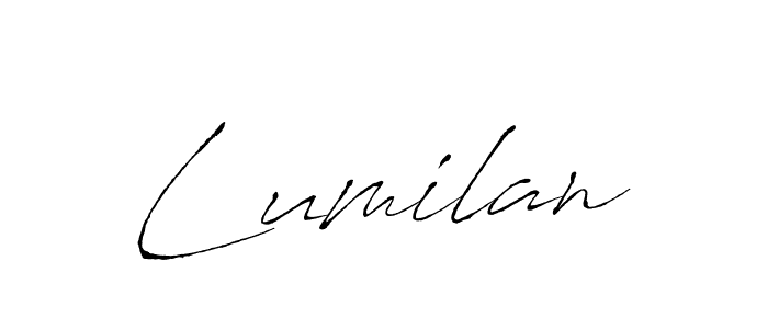 Use a signature maker to create a handwritten signature online. With this signature software, you can design (Antro_Vectra) your own signature for name Lumilan. Lumilan signature style 6 images and pictures png