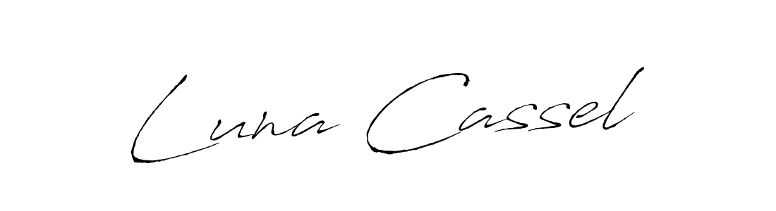 Design your own signature with our free online signature maker. With this signature software, you can create a handwritten (Antro_Vectra) signature for name Luna Cassel. Luna Cassel signature style 6 images and pictures png