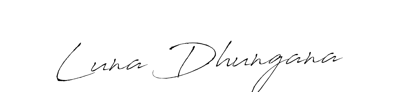 Create a beautiful signature design for name Luna Dhungana. With this signature (Antro_Vectra) fonts, you can make a handwritten signature for free. Luna Dhungana signature style 6 images and pictures png