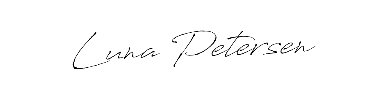 Similarly Antro_Vectra is the best handwritten signature design. Signature creator online .You can use it as an online autograph creator for name Luna Petersen. Luna Petersen signature style 6 images and pictures png