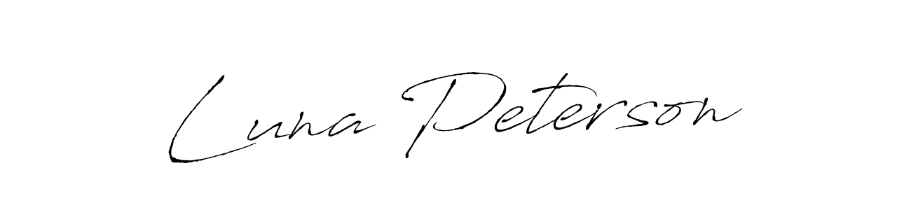 Create a beautiful signature design for name Luna Peterson. With this signature (Antro_Vectra) fonts, you can make a handwritten signature for free. Luna Peterson signature style 6 images and pictures png