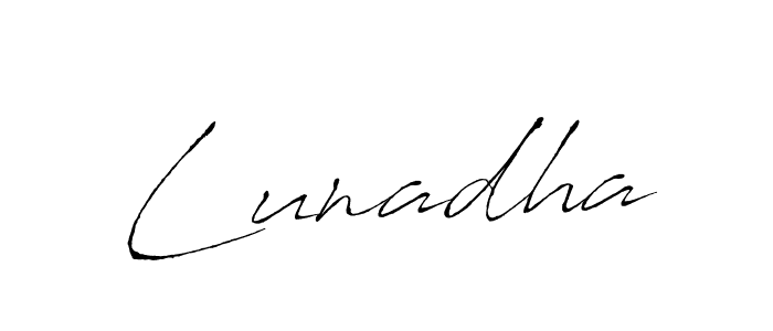 Also we have Lunadha name is the best signature style. Create professional handwritten signature collection using Antro_Vectra autograph style. Lunadha signature style 6 images and pictures png