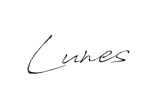 Lunes stylish signature style. Best Handwritten Sign (Antro_Vectra) for my name. Handwritten Signature Collection Ideas for my name Lunes. Lunes signature style 6 images and pictures png
