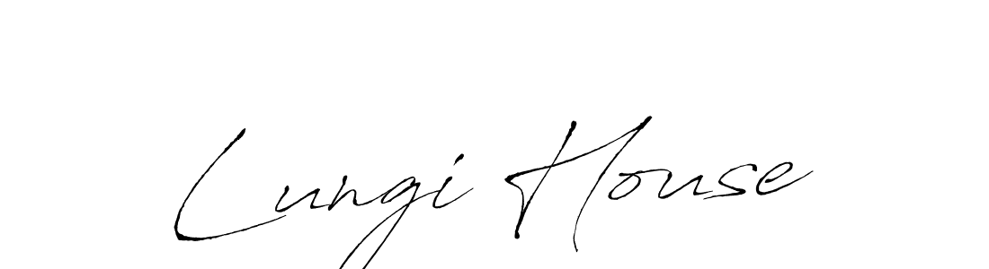 How to make Lungi House name signature. Use Antro_Vectra style for creating short signs online. This is the latest handwritten sign. Lungi House signature style 6 images and pictures png
