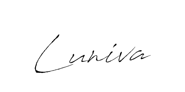 How to Draw Luniva signature style? Antro_Vectra is a latest design signature styles for name Luniva. Luniva signature style 6 images and pictures png