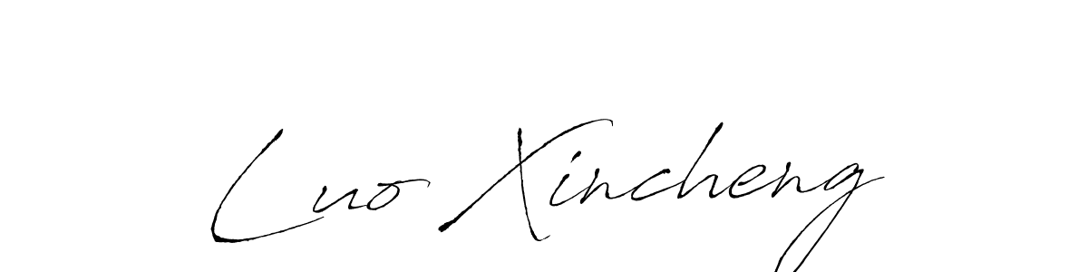 Make a beautiful signature design for name Luo Xincheng. With this signature (Antro_Vectra) style, you can create a handwritten signature for free. Luo Xincheng signature style 6 images and pictures png
