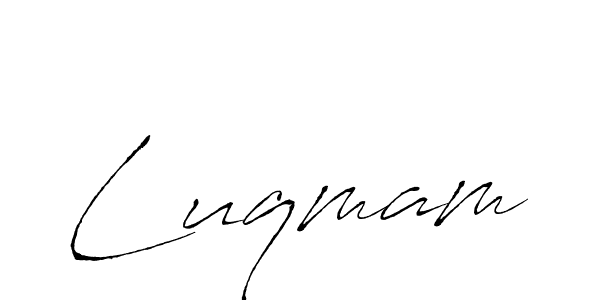 Antro_Vectra is a professional signature style that is perfect for those who want to add a touch of class to their signature. It is also a great choice for those who want to make their signature more unique. Get Luqmam name to fancy signature for free. Luqmam signature style 6 images and pictures png