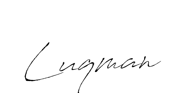 How to make Luqman signature? Antro_Vectra is a professional autograph style. Create handwritten signature for Luqman name. Luqman signature style 6 images and pictures png