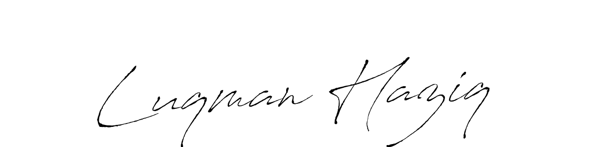 Once you've used our free online signature maker to create your best signature Antro_Vectra style, it's time to enjoy all of the benefits that Luqman Haziq name signing documents. Luqman Haziq signature style 6 images and pictures png