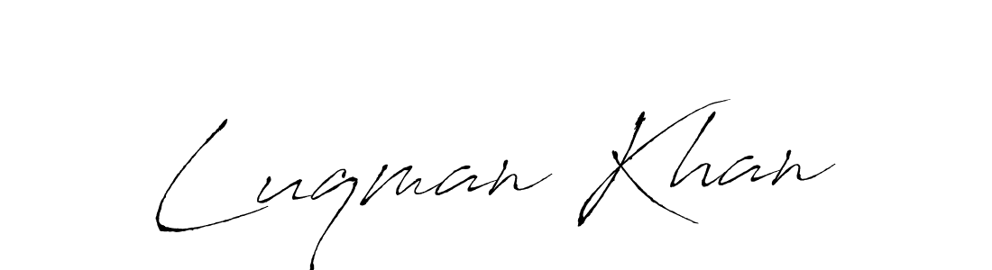 Design your own signature with our free online signature maker. With this signature software, you can create a handwritten (Antro_Vectra) signature for name Luqman Khan. Luqman Khan signature style 6 images and pictures png