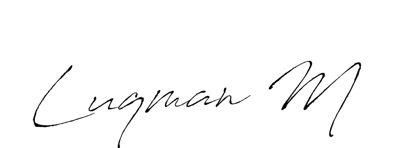 Once you've used our free online signature maker to create your best signature Antro_Vectra style, it's time to enjoy all of the benefits that Luqman M name signing documents. Luqman M signature style 6 images and pictures png