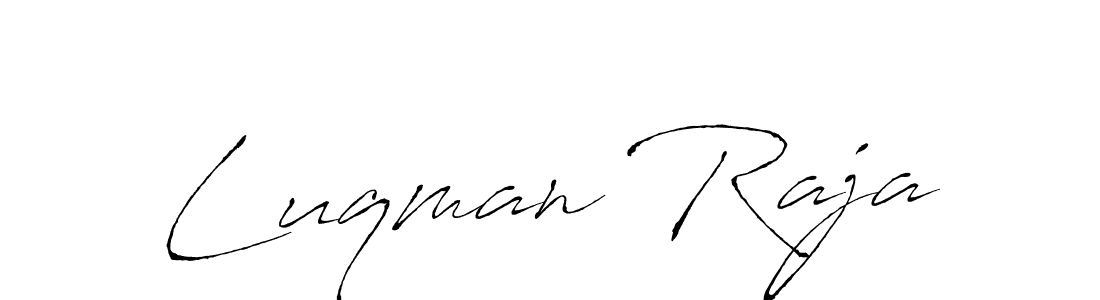 Use a signature maker to create a handwritten signature online. With this signature software, you can design (Antro_Vectra) your own signature for name Luqman Raja. Luqman Raja signature style 6 images and pictures png