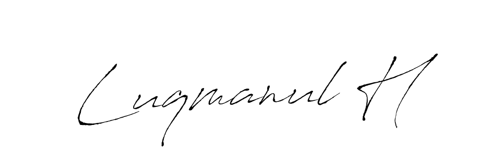 It looks lik you need a new signature style for name Luqmanul H. Design unique handwritten (Antro_Vectra) signature with our free signature maker in just a few clicks. Luqmanul H signature style 6 images and pictures png