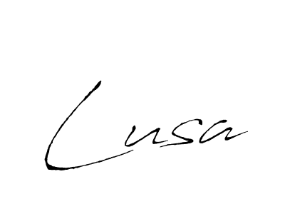 Create a beautiful signature design for name Lusa. With this signature (Antro_Vectra) fonts, you can make a handwritten signature for free. Lusa signature style 6 images and pictures png
