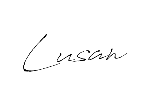 Use a signature maker to create a handwritten signature online. With this signature software, you can design (Antro_Vectra) your own signature for name Lusan. Lusan signature style 6 images and pictures png