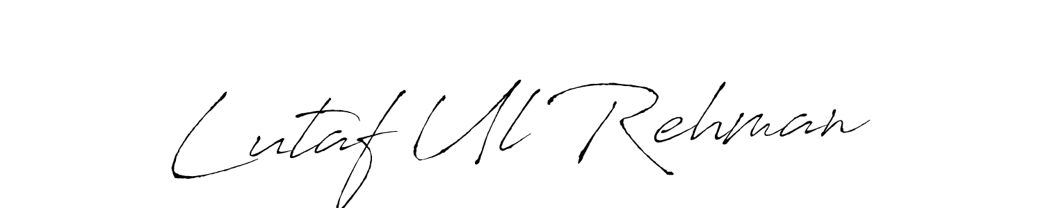 Design your own signature with our free online signature maker. With this signature software, you can create a handwritten (Antro_Vectra) signature for name Lutaf Ul Rehman. Lutaf Ul Rehman signature style 6 images and pictures png