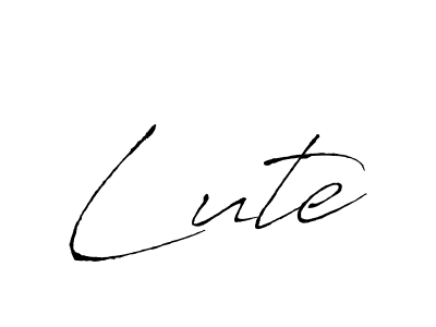 Make a beautiful signature design for name Lute. With this signature (Antro_Vectra) style, you can create a handwritten signature for free. Lute signature style 6 images and pictures png