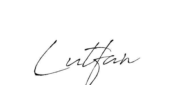 Lutfan stylish signature style. Best Handwritten Sign (Antro_Vectra) for my name. Handwritten Signature Collection Ideas for my name Lutfan. Lutfan signature style 6 images and pictures png