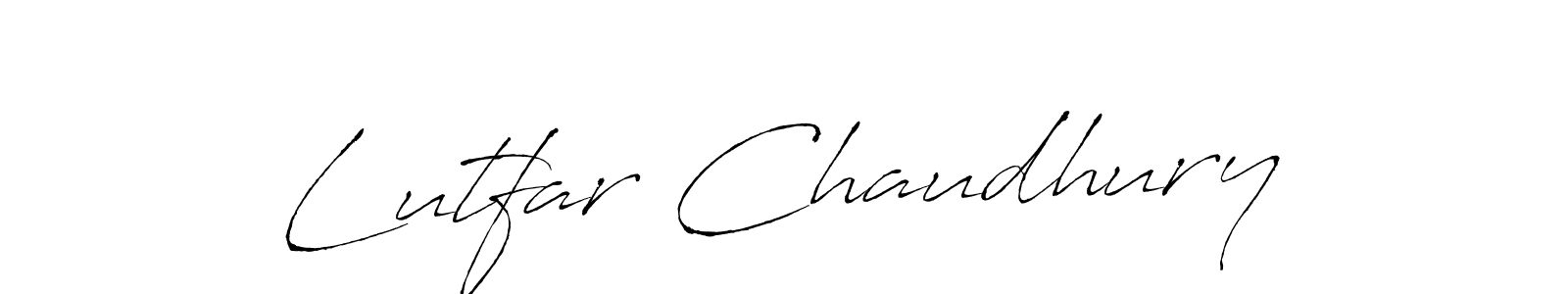 Lutfar Chaudhury stylish signature style. Best Handwritten Sign (Antro_Vectra) for my name. Handwritten Signature Collection Ideas for my name Lutfar Chaudhury. Lutfar Chaudhury signature style 6 images and pictures png