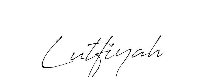 Also we have Lutfiyah name is the best signature style. Create professional handwritten signature collection using Antro_Vectra autograph style. Lutfiyah signature style 6 images and pictures png