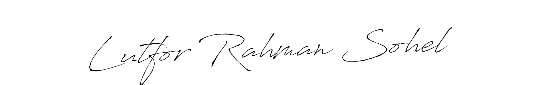 Lutfor Rahman Sohel stylish signature style. Best Handwritten Sign (Antro_Vectra) for my name. Handwritten Signature Collection Ideas for my name Lutfor Rahman Sohel. Lutfor Rahman Sohel signature style 6 images and pictures png