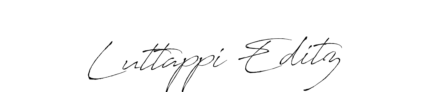 Design your own signature with our free online signature maker. With this signature software, you can create a handwritten (Antro_Vectra) signature for name Luttappi Editz. Luttappi Editz signature style 6 images and pictures png