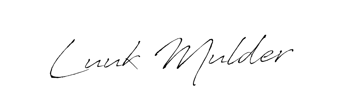 Design your own signature with our free online signature maker. With this signature software, you can create a handwritten (Antro_Vectra) signature for name Luuk Mulder. Luuk Mulder signature style 6 images and pictures png