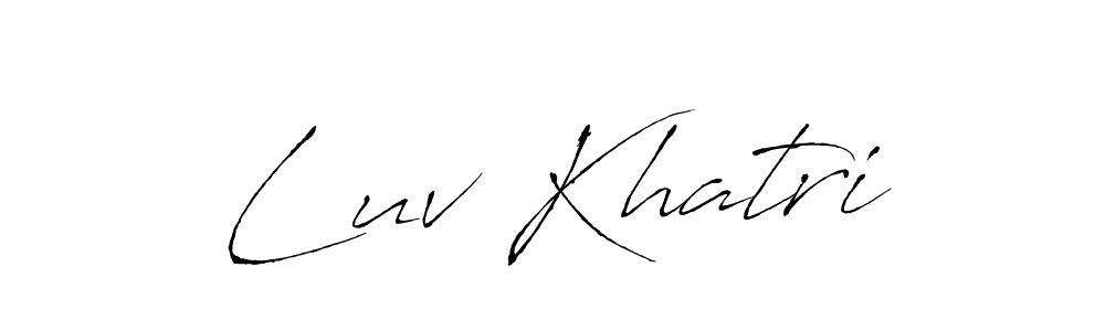 Design your own signature with our free online signature maker. With this signature software, you can create a handwritten (Antro_Vectra) signature for name Luv Khatri. Luv Khatri signature style 6 images and pictures png