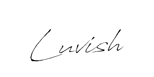 Create a beautiful signature design for name Luvish. With this signature (Antro_Vectra) fonts, you can make a handwritten signature for free. Luvish signature style 6 images and pictures png