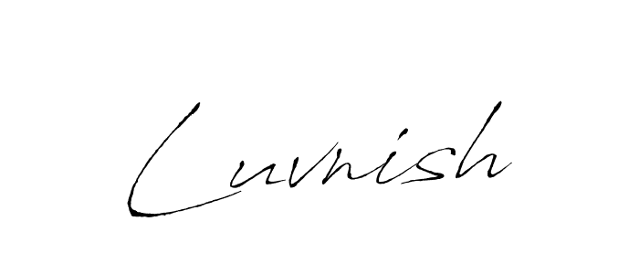 Luvnish stylish signature style. Best Handwritten Sign (Antro_Vectra) for my name. Handwritten Signature Collection Ideas for my name Luvnish. Luvnish signature style 6 images and pictures png